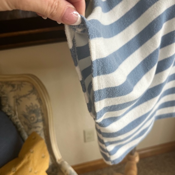 NWOT Mer Sea Blue White Terry Top OS - Picture 4 of 6